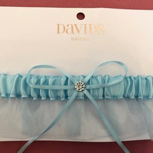 David's Bridal Blue Garter